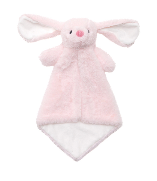 Pink Rabbit Baby Lovey Security Blanket